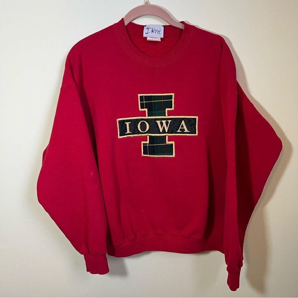 ✨ Vintage Lee Red Iowa Crewneck Sweatshirt Large